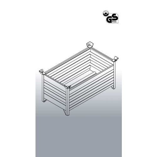  Stapelgestelle und -paletten Vollwand-Stapelpalette 1316.1 lackiert, mit verschließbarem Deckel 1000 x 800 x 750 mm 12391770