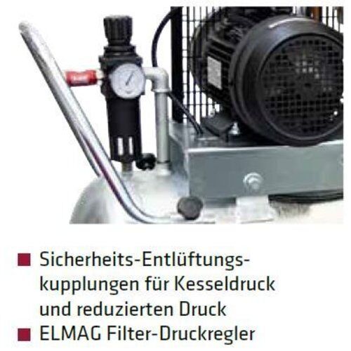  Ölfreie Kompressoren - fahrbar ELMAG Kompressor INDUSTRIE-LINE ÖLFREI IL 420/10/100 D verzinkt' 12410693