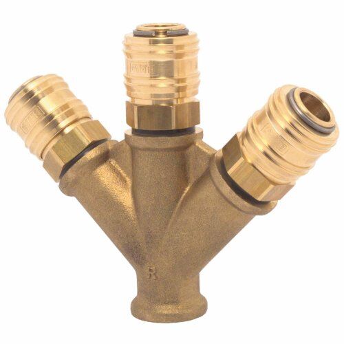  2-fach-Verteiler, Messing ELMAG 3-fach-Verteiler (ohne Kupplungen) IG 1/2", Messing 12411217