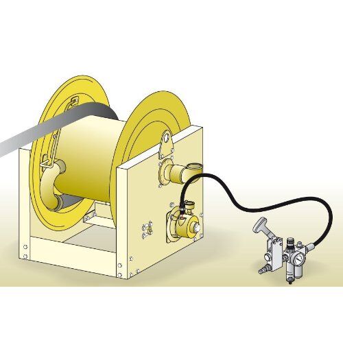  Pneumatischer Antrieb ELMAG INDUSTRIE Schlauchaufroller Serie 700 / L 690 Pneumatischer Antrieb, f. Öl u. ähnl.Produkte, 70 bar 12411899