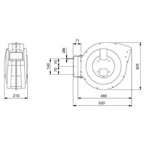  Serie ROLL ELECTRIC, 230 Volt ELMAG Automatischer Kabelaufroller ROLL ELECTRIC MEGA 230/35 12412119