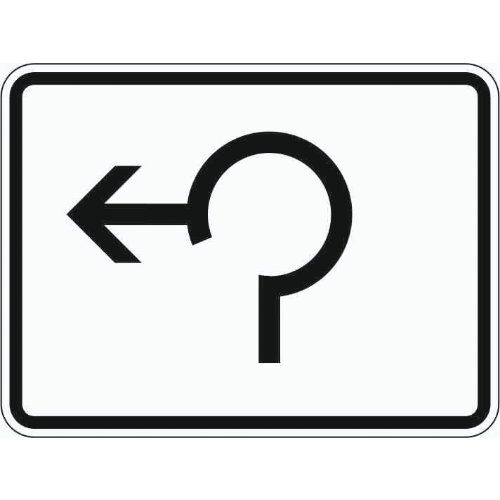  Zusatzzeichen Verkehrszeichen 1000-13 Umleitungsbeschilderung Dreiviertelkreis 315x420 mm, Alu 2 mm, RA3 12358622