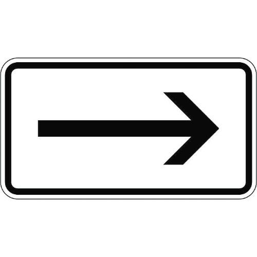  Zusatzzeichen Verkehrszeichen 1000-20 Richtung, rechtsw. 330x600 mm, Alu 2 mm, RA1 12357756