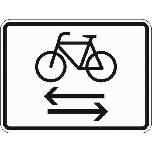  Zusatzzeichen Verkehrszeichen 1000-32 Radverkehr kreuzt von links u.rechts 450x600 mm, Alu 2 mm, RA3 12357925