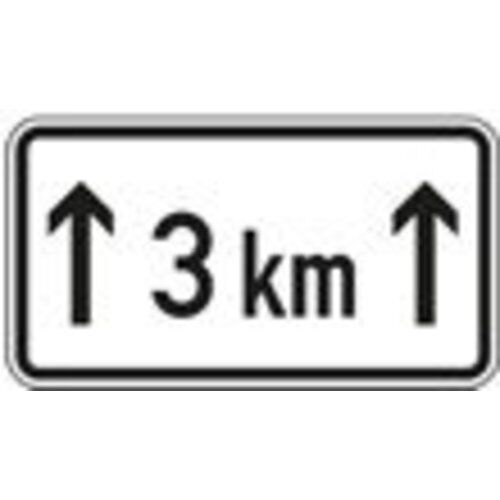  Zusatzzeichen Verkehrszeichen 1001-31 Länge einer Strecke, auf 3km 231x420 mm, Alu 2 mm, RA3 12358097