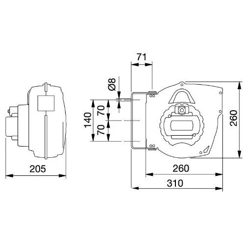  ROLL ELECTRIC LIGHTY ELMAG Automatischer Kabelaufroller ROLL ELECTRIC LIGHTY LED 230-24/15 18 LED, 900 LUMEN 12412187