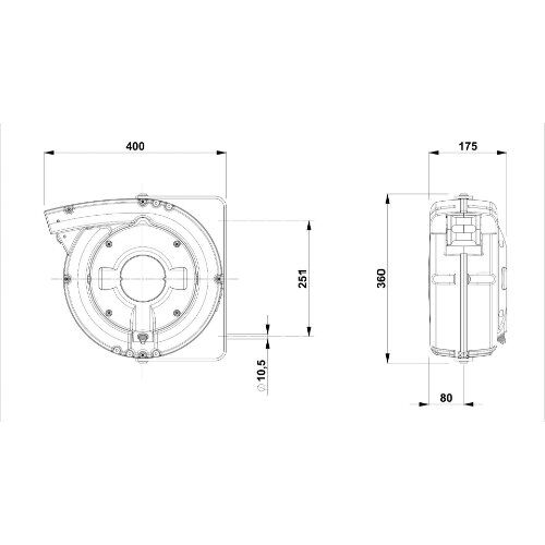  Serie PRC, 230 Volt ELMAG Autom. Kabelaufroller ZECA 6184/PRC, 15+2 m, 3x2,5 mm², IP 42 (ohne Zuleitung, Stecker u. Kuppl.) 12412167