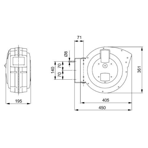  Serie ROLL ELECTRIC, 230 Volt ELMAG Automatischer Kabelaufroller ROLL ELECTRIC MAJOR 230/25 12412123