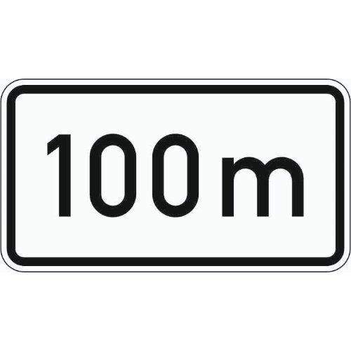  Zusatzzeichen Verkehrszeichen 1004-30 Entfernungsangabe in 100m 231x420 mm, Alu 2 mm, RA2 12358086