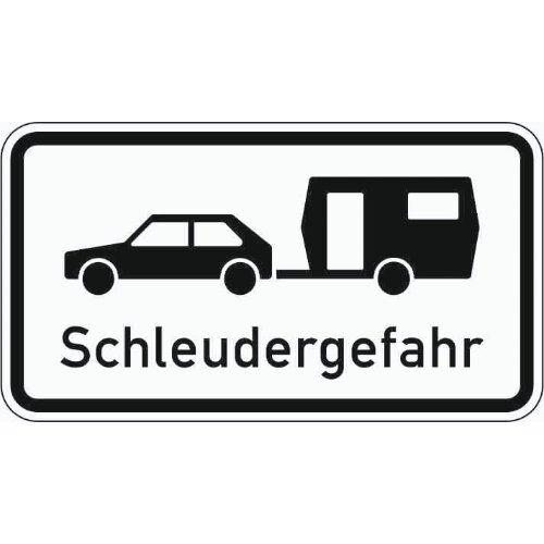  Zusatzzeichen Verkehrszeichen 1006-30 Schleudergefahr 412x750 mm, Alu 2 mm, RA3 12358597