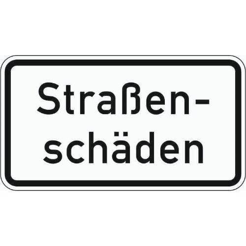  Zusatzzeichen Verkehrszeichen 1007-34 Straßenschäden 231x420 mm, Alu 2 mm, RA2 12357552