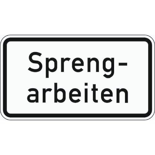  Zusatzzeichen Verkehrszeichen 1007-36 Sprengarbeiten 231x420 mm, Alu 2 mm, RA2 12357550