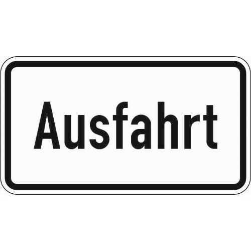  Zusatzzeichen Verkehrszeichen 1007-37 Ausfahrt 330x600 mm, Alu 2 mm, RA2 12357897