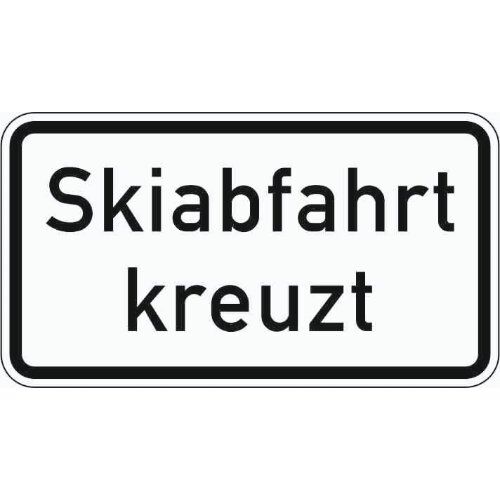  Zusatzzeichen Verkehrszeichen 1007-55 Skiabfahrt kreuzt 231x420 mm, Alu 2 mm, RA2 12358752