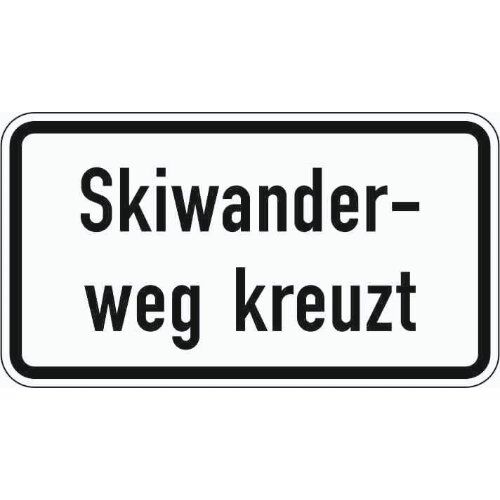  Zusatzzeichen Verkehrszeichen 1007-56 Skiwanderweg kreuzt 330x600 mm, Alu 2 mm, RA2 12358751