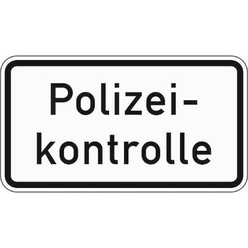 Zusatzzeichen Verkehrszeichen 1007-58 Polizeikontrolle 231x420 mm, Alu 2 mm, RA3 12358241