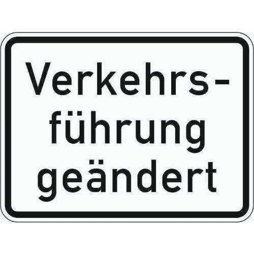  Zusatzzeichen Verkehrszeichen 1008-31 Verkehrsführung geändert 450x600 mm, Alu 2 mm, RA2 12358236