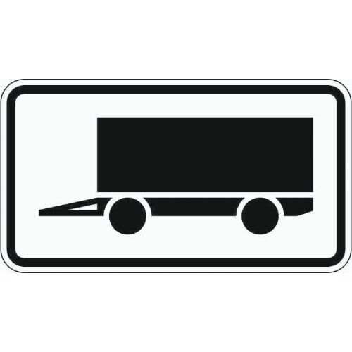  Zusatzzeichen Verkehrszeichen 1010-12 Kennzeichnung von Parkflächen, auf denen Anhänger auch länger als 14 Tage parken dürfen 231x420 mm, Alu 2 mm, RA3 12357706