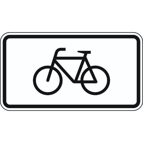  Zusatzzeichen Verkehrszeichen 1010-52 Radverkehr 231x420 mm, Alu 2 mm, RA1 12357525