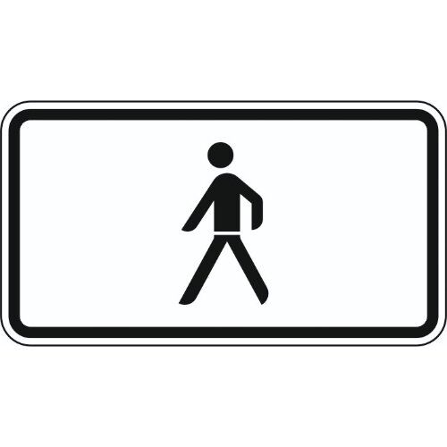  Zusatzzeichen Verkehrszeichen 1010-53 Fußgänger 330x600 mm, Alu 2 mm, RA3 12357524