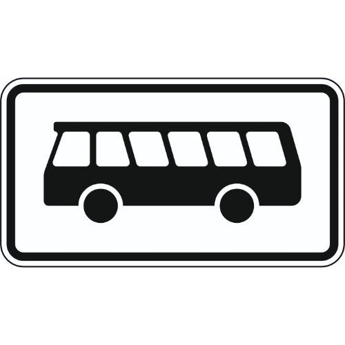  Zusatzzeichen Verkehrszeichen 1010-57 Kraftomnibus 231x420 mm, Alu 2 mm, RA2 12357522