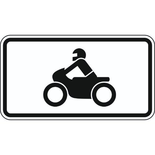  Zusatzzeichen Verkehrszeichen 1010-62 Krafträder, auch mit Beiwagen, Kleinkrafträder und Mopeds 330x600 mm, Alu 2 mm, RA2 12357691