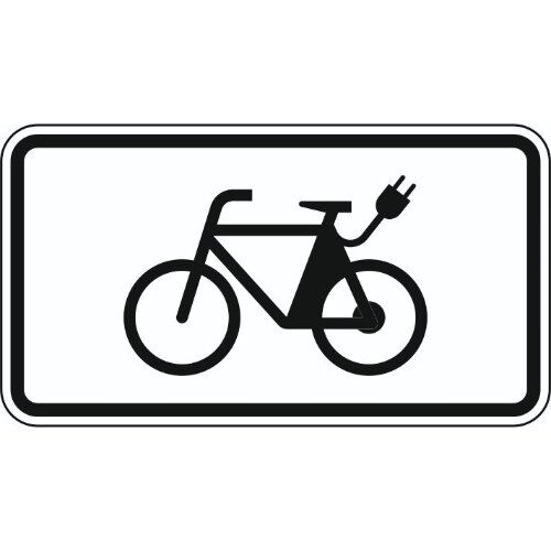  Zusatzzeichen Verkehrszeichen 1010-65 E-Bikes 231x420 mm, Alu 2 mm, RA1 12358554