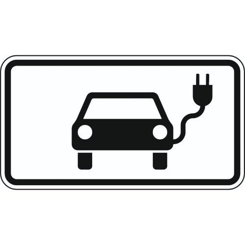  Zusatzzeichen Verkehrszeichen 1010-66 Elektrisch betriebene Fahrzeuge 231x420 mm, Alu 2 mm, RA2 12358553