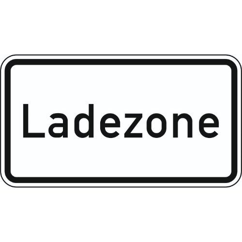  Zusatzzeichen Verkehrszeichen 1012-30 Ladezone 231x420 mm, Alu 2 mm, RA3 12357510