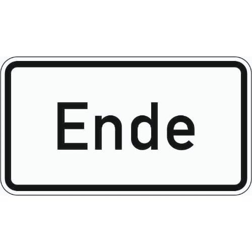  Zusatzzeichen Verkehrszeichen 1012-31 Ende 330x600 mm, Alu 2 mm, RA1 12357684