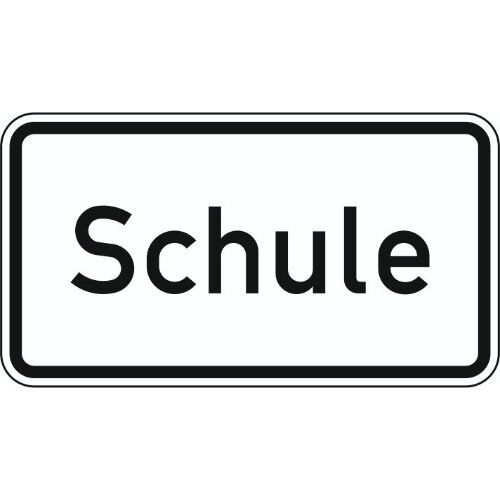  Zusatzzeichen Verkehrszeichen 1012-50 Schule 231x420 mm, Alu 2 mm, RA2 12357503