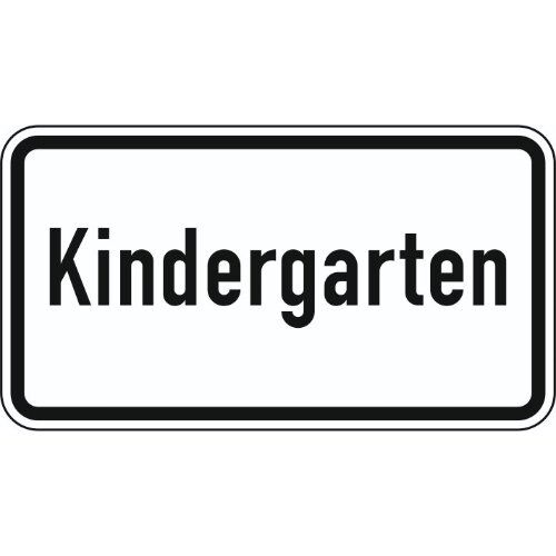  Zusatzzeichen Verkehrszeichen 1012-51 Kindergarten 231x420 mm, Alu 2 mm, RA2 12357502