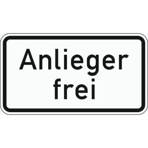  Zusatzzeichen Verkehrszeichen 1020-30 Anlieger frei 330x600 mm, Alu 2 mm, RA2 12358533