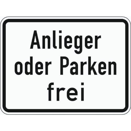  Zusatzzeichen Verkehrszeichen 1020-31 Anlieger oder Parken frei 315x420 mm, Alu 2 mm, RA2 12358017