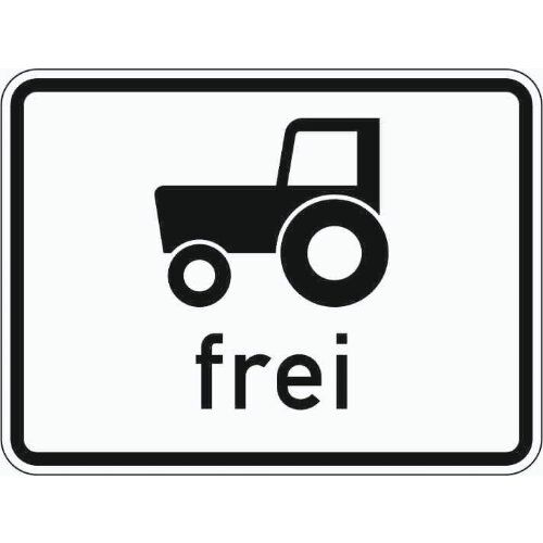  Zusatzzeichen Verkehrszeichen 1024-17 Kraftfahrzeuge u. Züge, die nicht schneller als 25 km/h fahren können oder dürfen frei, 315x420 mm, Alu 2 mm, RA3 12357654