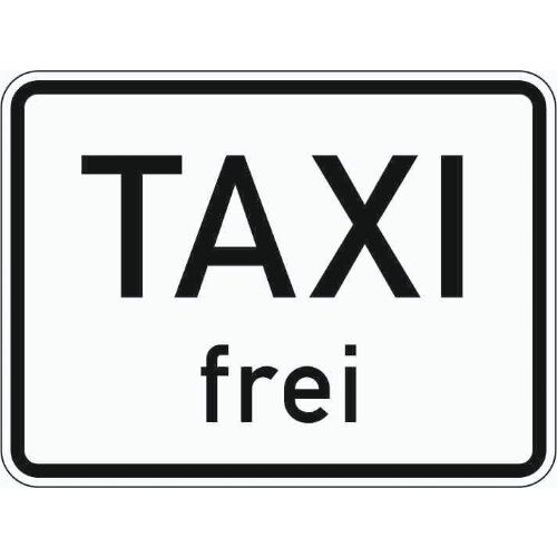  Zusatzzeichen Verkehrszeichen 1026-30 Taxi frei 315x420 mm, Alu 2 mm, RA1 12358000