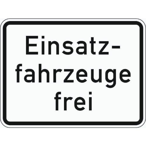  Zusatzzeichen Verkehrszeichen 1026-33 Einsatzfahrzeuge frei 450x600 mm, Alu 2 mm, RA3 12358344