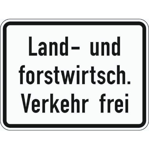  Zusatzzeichen Verkehrszeichen 1026-38 Land- u.forstwirtsch. Verkehr frei 450x600 mm, Alu 2 mm, RA2 12358340