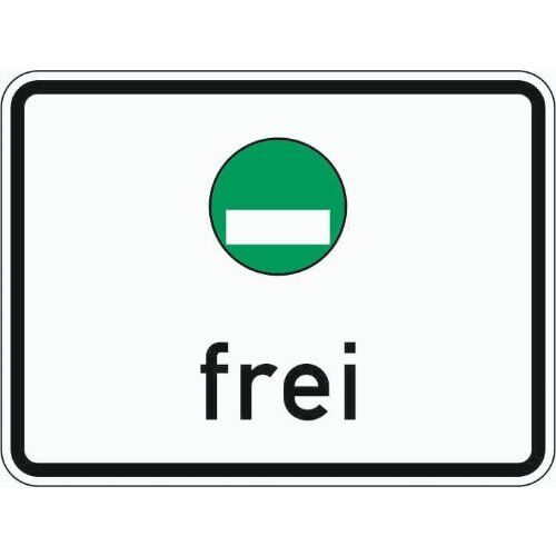  Zusatzzeichen Verkehrszeichen 1031-52 Freistellung v. Verkehrsverbot, grüne Plakette 450x600 mm, Alu 2 mm, RA3 12358500