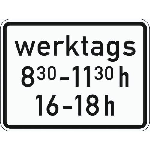  Zusatzzeichen Verkehrszeichen 1042-32 werktags 8:30-10:30h 16-18h 450x600 mm, Alu 2 mm, RA2 12358323