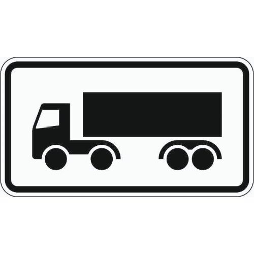  Zusatzzeichen Verkehrszeichen 1048-14 Nur Sattelfahrzeuge 412x750 mm, Alu 2 mm, RA2 12357436