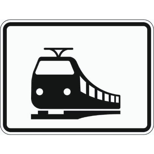  Zusatzzeichen Verkehrszeichen 1048-18 Nur Schienenbahnen 450x600 mm, Alu 2 mm, RA2 12358133
