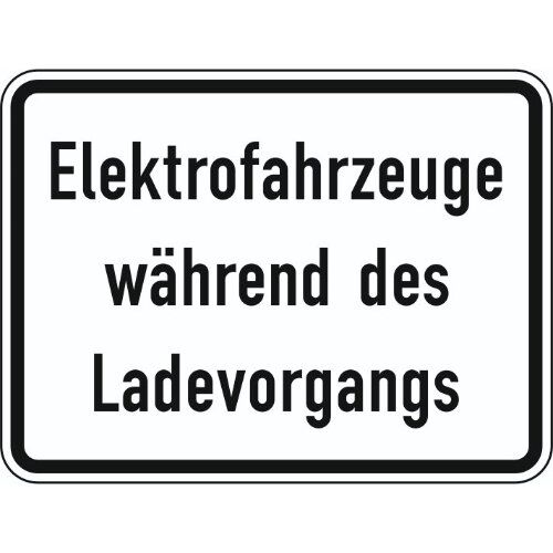  Zusatzzeichen Verkehrszeichen 1050-32 Elektrofahrzeuge während d. Ladevorg. 315x420 mm, Alu 2 mm, RA2 12357605