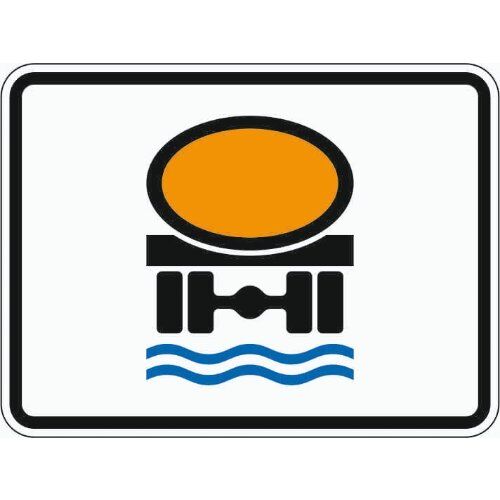  Zusatzzeichen Verkehrszeichen 1052-31 Nur Fahrzeuge m. wassergefährd. Ladung 450x600 mm, Alu 2 mm, RA3 12357427