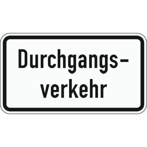  Zusatzzeichen Verkehrszeichen 1053-36 Durchgangsverkehr 231x420 mm, Alu 2 mm, RA2 12358462