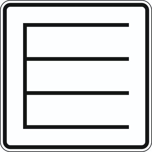  Zusatzzeichen Verkehrszeichen 1053-38 Querparker als Sinnbild 600x600 mm, Alu 2 mm, RA2 12357418