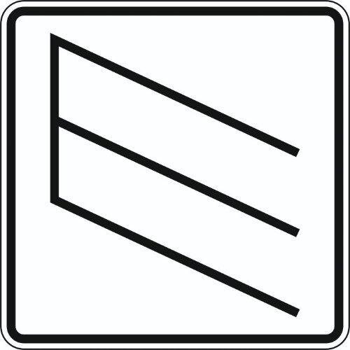  Zusatzzeichen Verkehrszeichen 1053-39 Schrägparker als Sinnbild 420x420 mm, Alu 2 mm, RA2 12357766