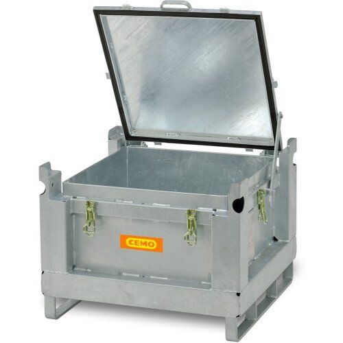  150 - Altbatteriebehälter Cemo Akku-Sammelbehälter aus Stahl 120 l, 71,5x71,5x58 cm 12383782