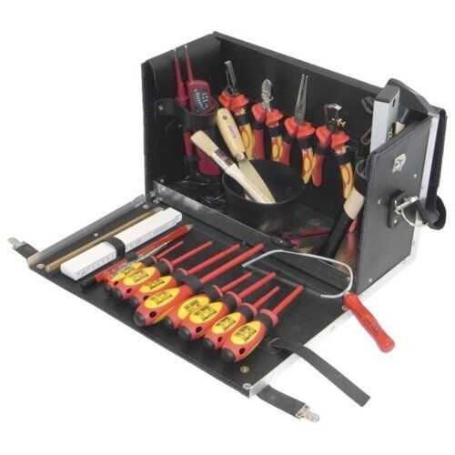  Elektro-Werkzeugsortiment in Ledertasche Ledertasche 14-L3, kpl. m. Elektro-Azubi-Werkzeugpaket 14, 26tlg 12361446