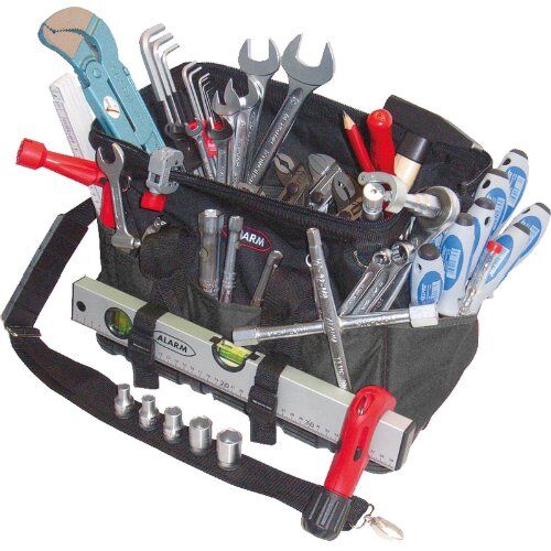  Sanitär-Werkzeugsortiment in Textiltasche Textiltasche 2-TGU, kpl, m. Sanitär-Heizung-Werkzeugpaket 2, 47tlg 12361493